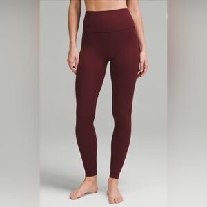 Red Lululemon align leggings 25 inch